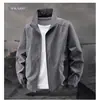 Chaquetas de Moda para Hombre de Cuello Alto de Color Sólido, Holgadas, para Exteriores, de Secado Rápido, Tendencia Juvenil, Primavera y Otoño 2025