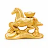 Ornamentos Populares de Cavalo Banhados a Ouro para Riqueza Instantânea, Decorações de Mesa para o Ano do Cavalo, Decoração de Casa para Atrair Riqueza, Artesanato em Metal