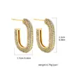 Brincos Argola Exagerados em Aço Inoxidável Torcido Banhados a Ouro 18K, com Pérolas Torcidas e Cravejados com Diamantes, Estilo Europeu e Americano, Transfronteiriços