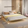 Cama Suspensa Moderna Simples da Moda Mimi Estrutura de Cama de Luxo Leve Italiana Sem Cabeceira Cama de Ferro Dupla Estrutura de Cama de Ferro para Apartamento Aço