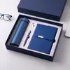 Caderno A5 com Logo Personalizável, Capa Dupla para Escritório, Bolso Interno, Bloco de Notas, Copo Térmico, Conjunto de Guarda-chuva