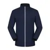 Jaqueta dupla face para uso externo para homens e mulheres, nova coleção de outono masculina, gola alta, cor sólida, versátil, casual, esportiva, jaqueta impermeável