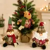 Decoraciones para Árbol de Navidad Muñecos de Dibujos Animados Muñecos de Tela a Cuadros Copos de Nieve Adornos Colgantes para Árbol de Navidad Adornos de Regalo Navideño para Niños