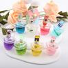 Llavero creativo luminoso para batidos DIY, corazón de chica, botella con arena movediza, botella flotante, tanque de agua acrílico atmosférico, joyería