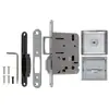Cerradura de Puerta Corredera Oculta Personalizada para Comercio Exterior, Cerradura Cuadrada para Puerta Corredera, Manija de Empujar-Tirar para Puerta Corredera Oculta