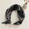 Bufanda de Seda de Moda Estilo Coreano para Primavera y Verano, Bufanda de Seda Magnética para Mujer, Bufanda de Perlas de Alto Nivel para Clavícula, Accesorio de Bufanda