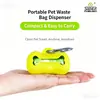 Dispensador Portátil de Sacos para Fezes de Animais com Sacos, Porta-Sacos de Cocô de Cachorro Fácil de Usar com Clipe para Guia, Leve para Passear e Viajar