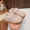 Estilo Doce Sapatos para Bebês e Crianças Pequenas Jardim de Infância Acabamento em Renda Velcro Solado Macio Antiderrapante Respirável Sapatos de Desenho Animado Primavera e Outono