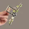 Pinza para el Cabello de Metal para Mujer, Pinza Tiburón de Lujo de Alta Gama, Pasador para Peinados Recogidos, Accesorio para el Cabello con Perlas para la Parte Trasera de la Cabeza