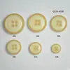 Botones de Resina Imitación Fruta de Cuatro Ojos Convexos, Botones Redondos de Borde Quemado para Trajes, Suéteres y Abrigos
