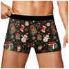 Amazon Transfronteiriça Nova Roupa Íntima Masculina de Natal Estampa Digital 3D Confortável Respirável Moda Cuecas Boxer Personalizadas