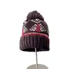 Invierno Retro Árbol de Navidad Moda Gorro de Lana para Mujer Mezcla de Lana Cálido Gorro Pulóver Casual Versátil Gorro Tejido Moderno