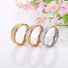 Anillo Frosted Bling Full Sky Star de Acero de Titanio Anillo para Dedo de Acero Inoxidable Dorado 18k Joyería Arena Perlada de Doble Paso para Mujeres