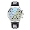 Reloj popular de moda con cristal azul para filtrar la luz azul, tres ojos, correa de acero, para hombre, reloj de pulsera de negocios para hombre, reloj de cuarzo, set de regalo para hombres