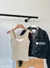 Elegante Chaleco de Dos Piezas Falsas con Hombros Anchos para Mujer, Top Sencillo y Cómodo sin Mangas, No Necesita Ropa Interior Adicional