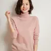 Otoño/Invierno 2026 Suéter de Cachemir Cálido de Cuello Alto para Mujer, Holgado, Elegante, Tejido, Talla Grande, Color Sólido, Versión Básica, Capa Base