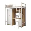 Cama de Hierro para Dormitorio Universitario Dormitorio Escolar Dos Personas Escalera Personal Seis Personas Apartamento Cama debajo de la Mesa