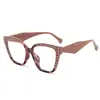 Gafas de Sol de Moda Transfronterizas Europeas y Americanas para Mujer, Gafas de Sol Tachonadas Versátiles de Moda, Gafas con Bloqueo de Color y Luz Azul para Hombre