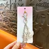 Chaveiro de pentagrama em forma de coração DIY, alça de celular, borla, pingente para bolsa de fones de ouvido, pequeno acessório, presente para meninas, atacado