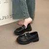 Zapatos de Cuero de Suela Gruesa, Zapatos Individuales de Boca Baja para Mujer, Nuevos Zapatos Versátiles de Plataforma sin Cordones Mary Jane Mocasines, Primavera 2026