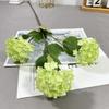 Ramo de flores artificiales de bola de nieve de 3 cabezas decoración de mesa de sala de estar boda decoración de habitación modelo para el hogar decoración floral