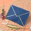 Venda Quente Transfronteiriça A7 Estilo Europeu Envelopes de Convite de Negócios em Branco com Borda Dourada Festa de Casamento Envelopes com Borda Dourada Atacado