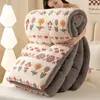 Colcha de lã de cordeiro, colcha de inverno espessa, fleece floco de neve de alta densidade, adequada para primavera e outono, colcha de algodão para uma pessoa para dormitórios estudantis
