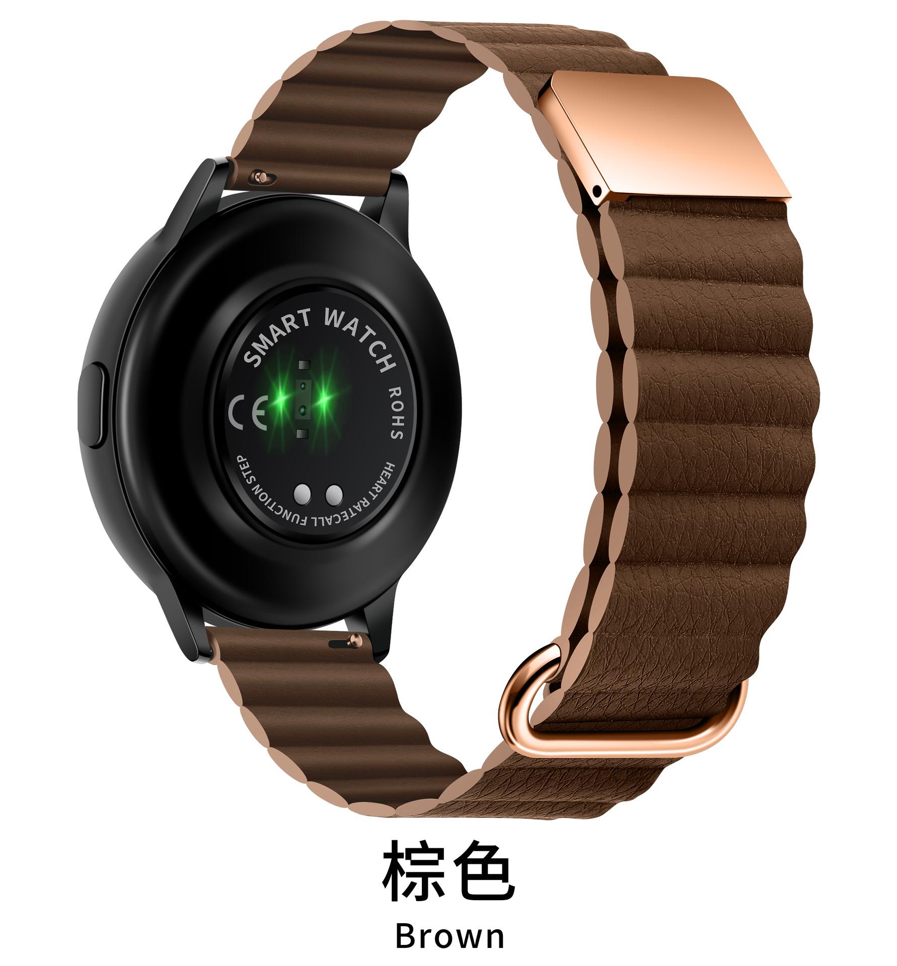 玫金扣棕色