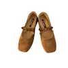 Zapatos Mary Jane de ballet retro franceses, punta cuadrada, corte bajo, suela blanda, versátiles, nuevo estilo 2026, perfectos con vestidos, zapatos planos de una sola tira