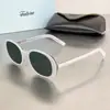 Nuevas Gafas de Sol Ovaladas Retro Versátiles Estilo Callejero Coreano Moda Personalidad Ins Unisex Tendencia Gafas de Sol con Montura Blanca