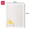 Cuaderno de Hojas Sueltas Deli Ha540/Hb540 con Rayas Horizontales, Agenda Estudiante B5, Cuaderno de Recarga de Hojas Sueltas A5 de 40 Páginas