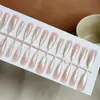 Uñas Postizas Portátiles de Nuevo Estilo Transfronterizas con Diseño de Mariposa Transparente Hielo, 30 Piezas al por Mayor, Puntas de Uñas Simples y de Gama Alta