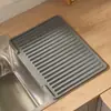 Esterilla Drenante para Fregadero de Silicona Tipo Desviador Cocina Tazón para Frutas y Verduras Plato Esterilla Drenante Secado Esterilla de Encimera Doméstica Esterilla de Drenaje Inclinado