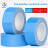 Adesivo termocondutor de dupla face com isolamento de filme azul, fita adesiva termocondutora de fibra de vidro resistente a altas temperaturas, painel de dissipação de calor de dissipação de calor de painel de luz LED, adesivo de dupla face