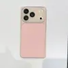 Funda de Teléfono Perforada Cuadrada con Patrón de Lichi Adecuada para Apple 17Promax Tendencia 15 Nicho 16 Gama Alta 14 Película para Lente