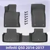 Alfombrillas de Suelo para Coche 3D para Todo Clima de TPE para Infiniti Q50 2014-2017