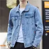 Chaqueta vaquera estilo Hong Kong de primavera y otoño para hombre, ropa holgada de retazos, chaqueta informal de estilo coreano a la moda.
