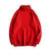 Suéter de Cuello Alto Unisex Estilo Coreano de Primavera y Otoño, Estilo Japonés, Fresco y Sencillo, Estilo de Hong Kong, Jersey de Punto de Moda para Estudiantes