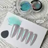 Polvo de Espejo para Uñas Transfronterizo Polvo de Luna de Colores Polvo de Aurora Neón Polvo de Espejo Súper Brillante Purpurina Iridiscente para Uñas Venta al por Mayor
