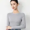 Cuello redondo, lana de hilo fino de calibre 18, sin costuras y delicado, top versátil para otoño e invierno, adecuado para el trabajo y el uso diario, elegante suéter interior