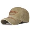 Gorras Retro Trendy Lavadas Transfronterizas para Mujeres y Parejas, Gorras de Béisbol de Algodón con Bordado de Letras Estilo Urbano, Gorras Versátiles para Protección Solar