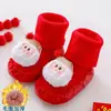 Meias de Chão para Crianças Outono e Inverno Plus Veludo Engrossadas Meias para Bebê Sapatos Lua Cheia Ano Novo Presente de Natal Meias Antiderrapantes para Bebê