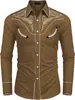 Camisa Casual de Manga Larga para Hombre Estilo Vaquero Transfronteriza 2025 Retro Impresión 3D Talla Grande Holgada Cárdigan