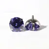 Brincos de Zircônia 5A com Garras e Base Redonda de Titânio F136, Piercings de Nariz, Piercings de Hélice, Piercings de Lábio, Fabricante de Joias para Piercing de Liga de Titânio em Estoque