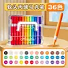 Kit de Marcadores Acrílicos para Estudantes para Arte, Cores Empilháveis, À Prova d'Água, Caixa Empilhável para Armazenamento, Canetas Coloridas Portáteis com Ponta Macia para Pintura