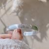 Pulsera de plata de ley 9999 pura para mujer, pulsera de plata tailandesa con forma de corazón de loto y Sutra, pulsera de plata abierta con nicho, pulsera sólida y sencilla, regalo