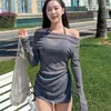 2026 Nuevo Bikini Sexy de Chica Caliente Conservador Adelgazante de Una Sola Manga Larga Estilo Boxer Dividido Traje de Baño para Aguas Termales