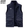 Chaleco de Pesca para Hombre de Invierno Casual con Pinza de Caballo y Múltiples Bolsillos Chaleco de Doble Cara de Terciopelo para Hombre 2218A