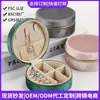 Caja de Joyería Redonda de Terciopelo Qingyu Packaging Terciopelo Portátil Anillo Collar Aretes Anillo Caja de Almacenamiento de Joyería
