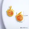 Accesorios Antiguos Chapados en Oro Serie Fortuna al por Mayor, Fuerte Retención del Color, Colgantes de Joyería de Trébol de Cuatro Hojas de la Fortuna, Dijes para DIY